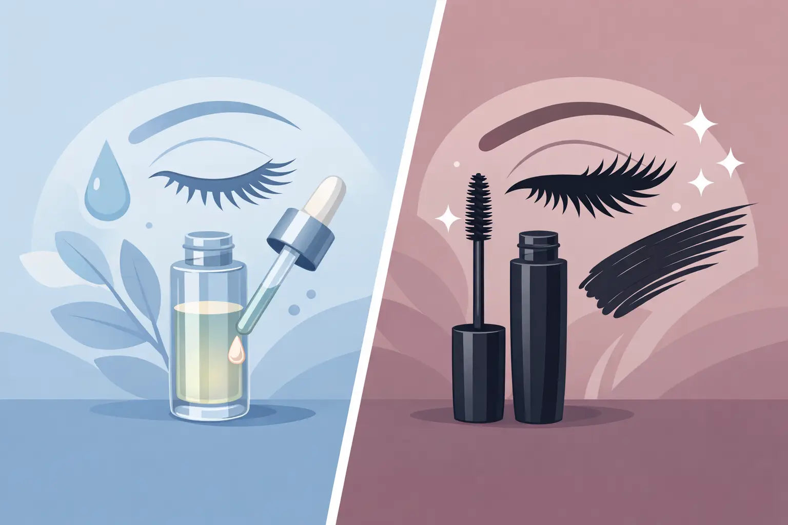 Wimpernserum versus Wimperntusche im Vergleich