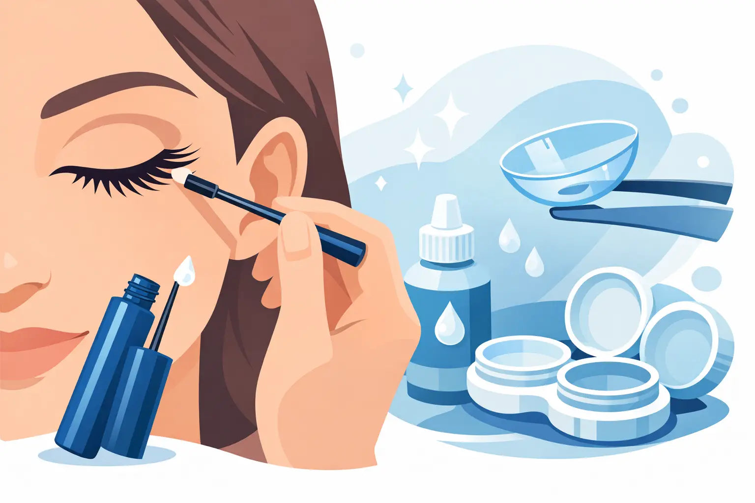 Wimpernserum für Kontaktlinsenträger richtig nutzen