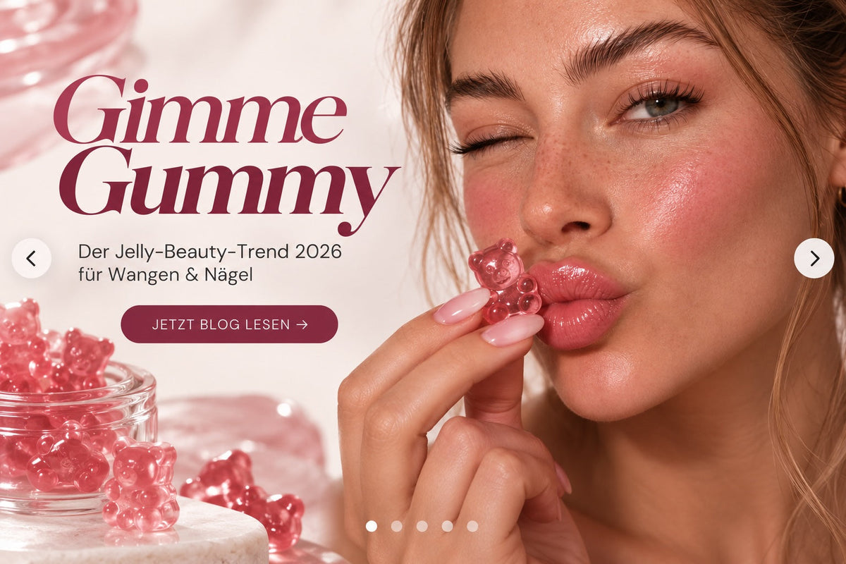 Gimme Gummy: Der Jelly-Beauty-Trend 2026 für Wangen & Nägel