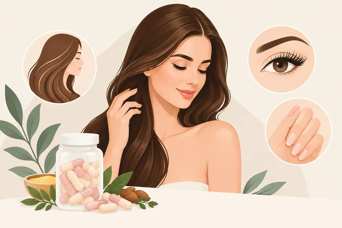 Beauty Supplements für Haare, Wimpern und Nägel
