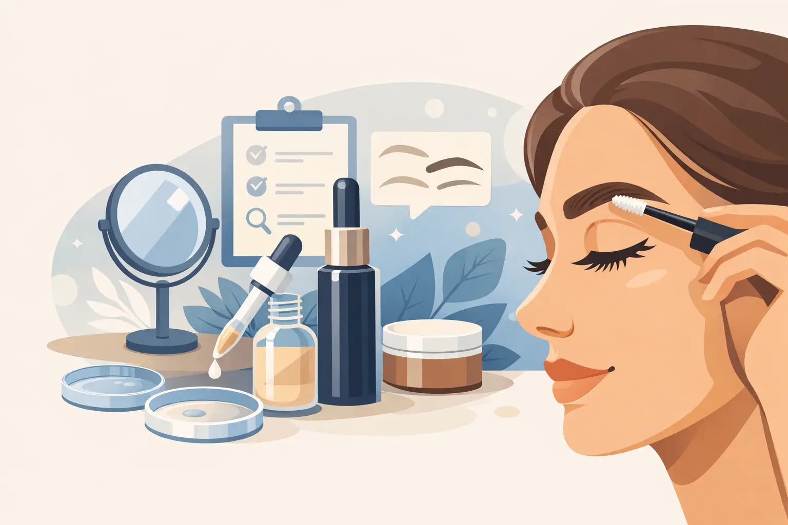 Augenbrauenserum Test für zuhause