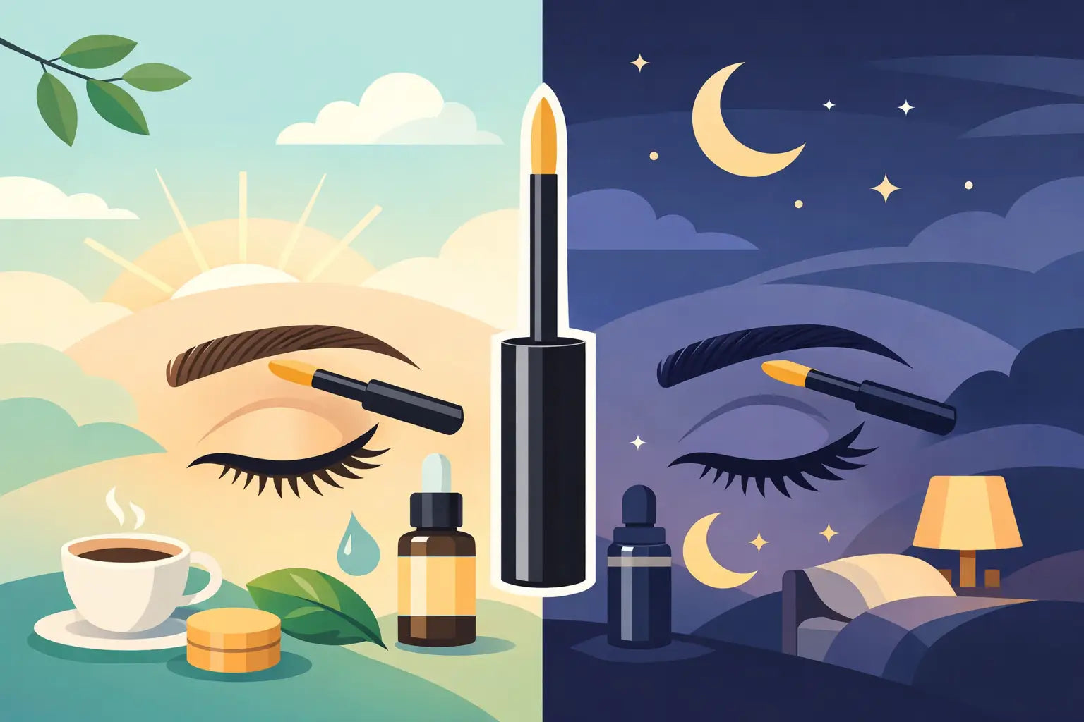 Augenbrauenserum morgens oder abends anwenden?
