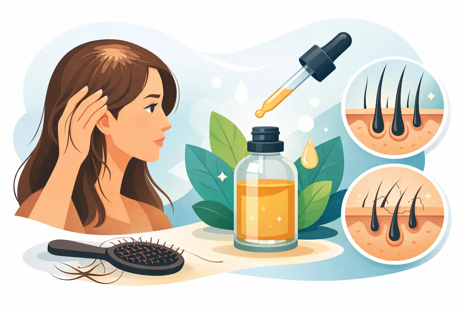 Haarwachstumsserum gegen Haarausfall bei Frauen