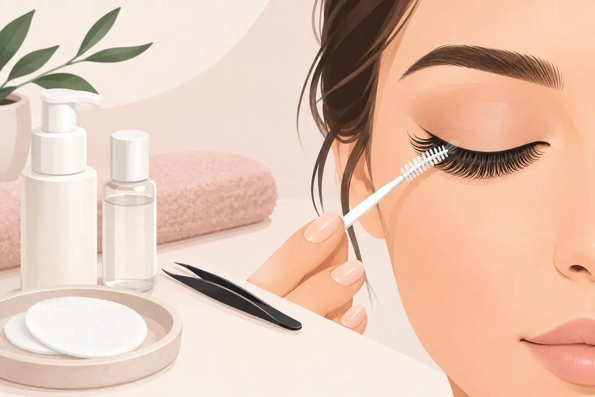 Wimpern nach Extensions richtig pflegen