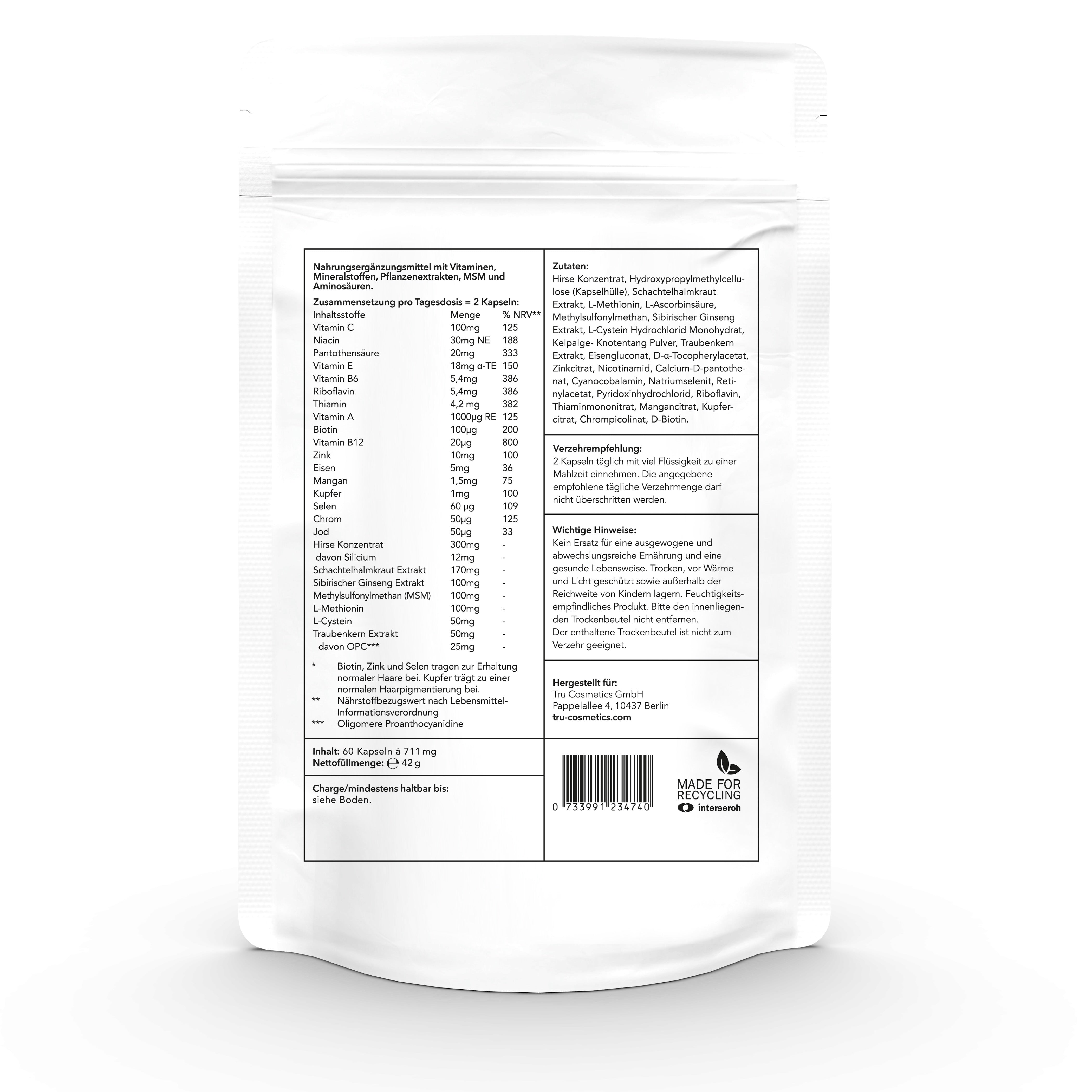 HAIR BOOST CAPS, 60 capsules (30 servings)