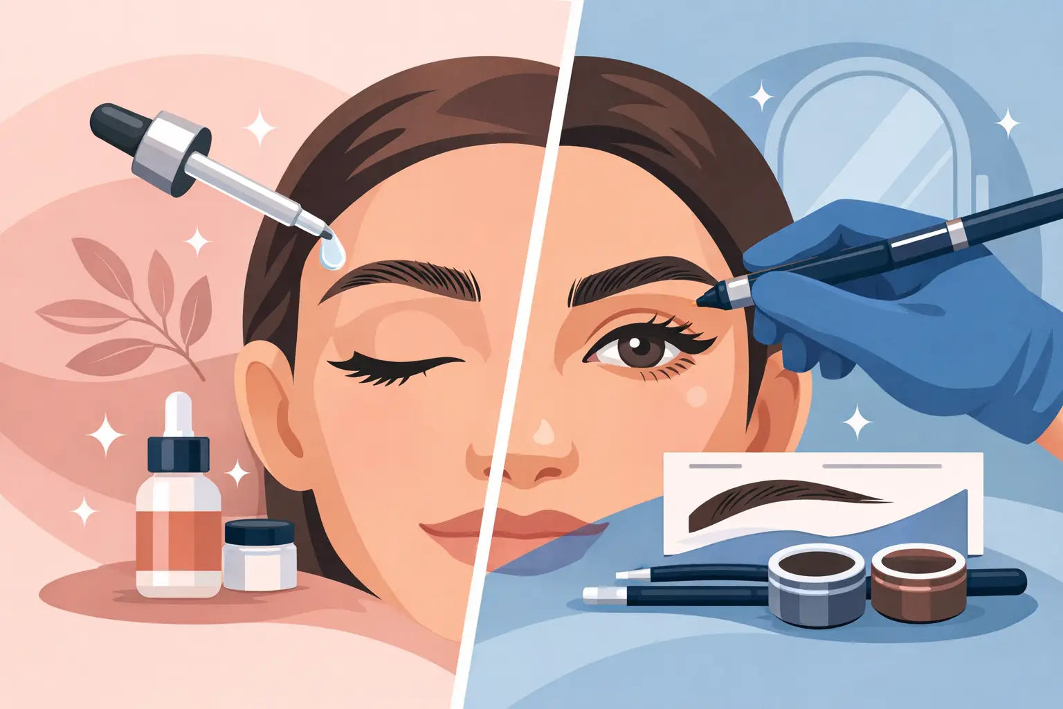 Augenbrauenserum vs Microblading - der Unterschied
