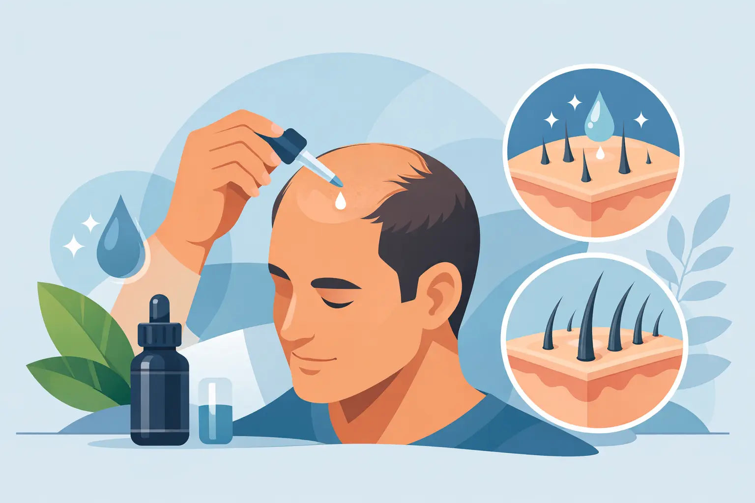 Haarserum auf kahle Stellen richtig anwenden