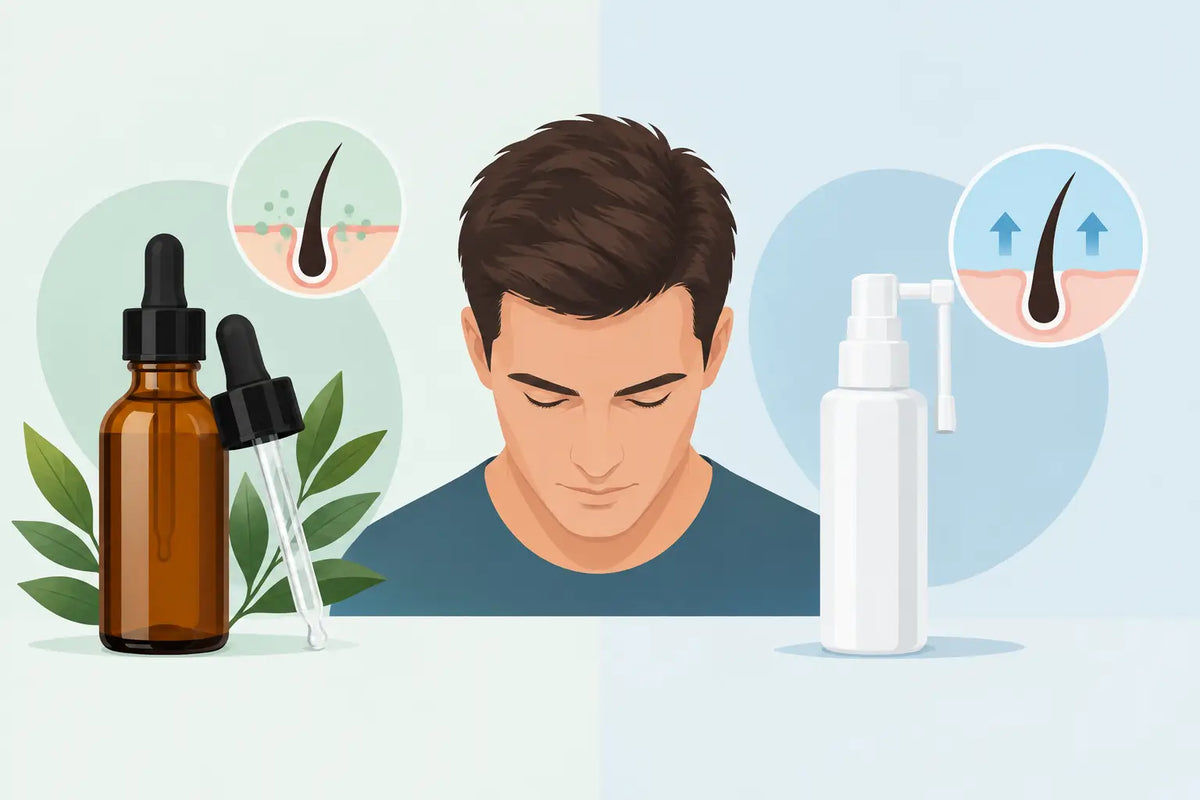 Haarwuchsserum oder Minoxidil - Unterschiede
